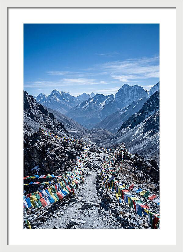 Mountain Pass With Prayer Flags