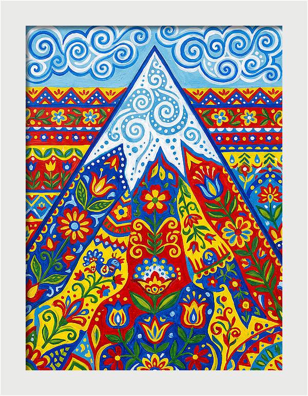 Mountain Peak In Vibrant Colors