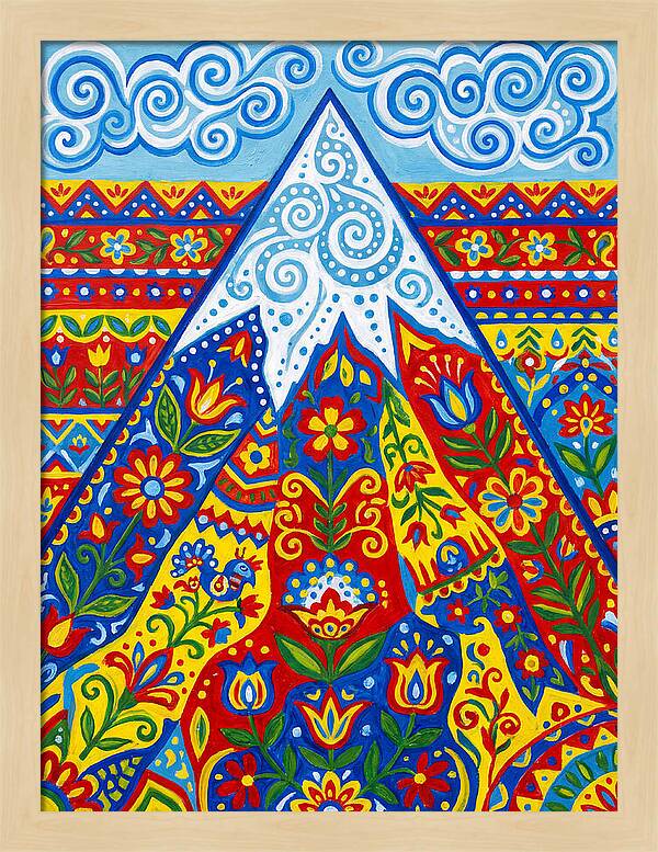 Mountain Peak In Vibrant Colors