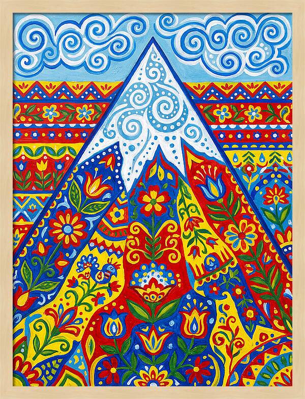 Mountain Peak In Vibrant Colors