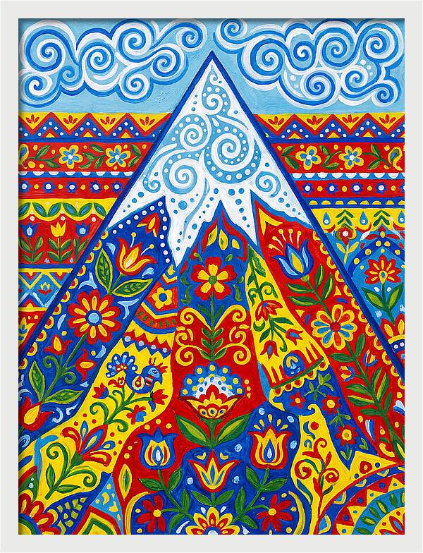 Mountain Peak In Vibrant Colors