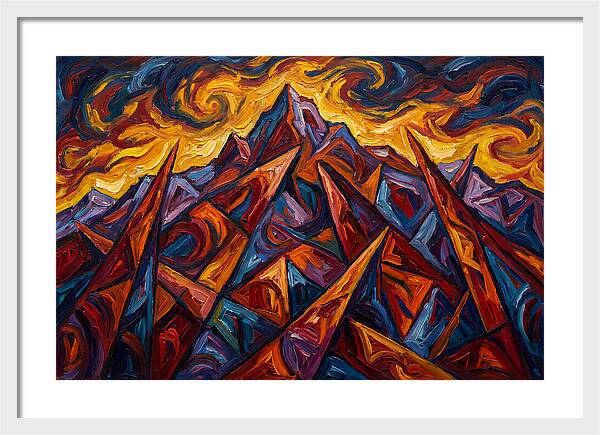 Mountain Peaks In Flames