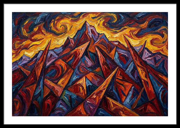 Mountain Peaks In Flames