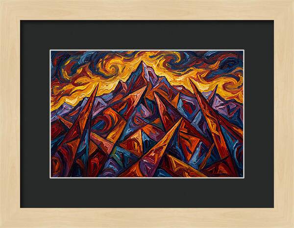 Mountain Peaks In Flames