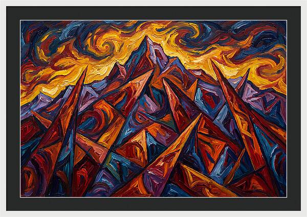 Mountain Peaks In Flames
