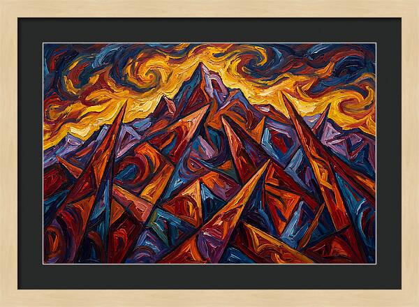 Mountain Peaks In Flames