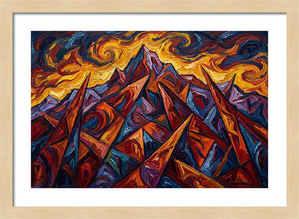 Mountain Peaks In Flames