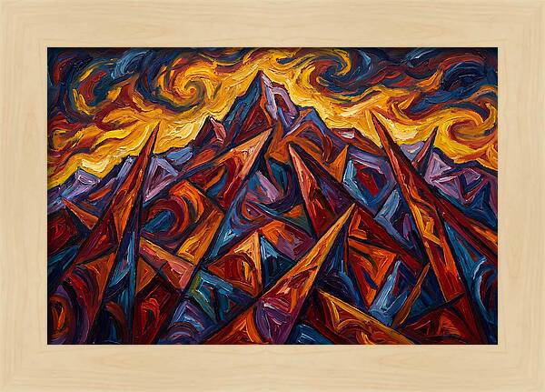 Mountain Peaks In Flames