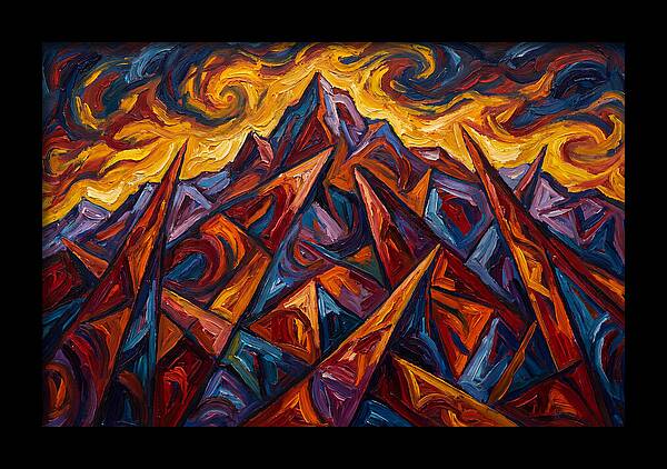Mountain Peaks In Flames