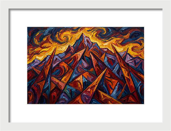 Mountain Peaks In Flames