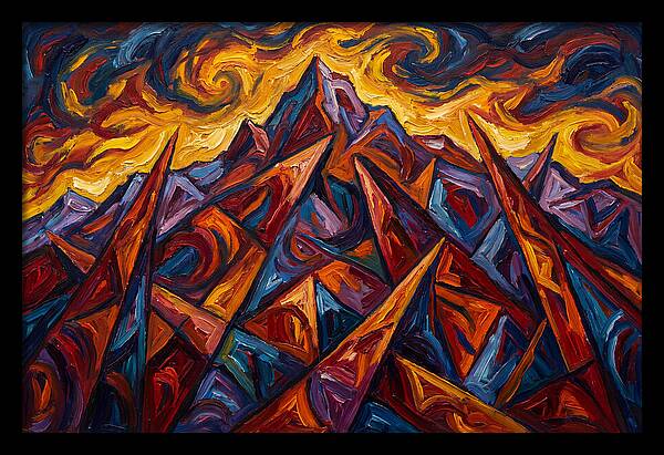 Mountain Peaks In Flames