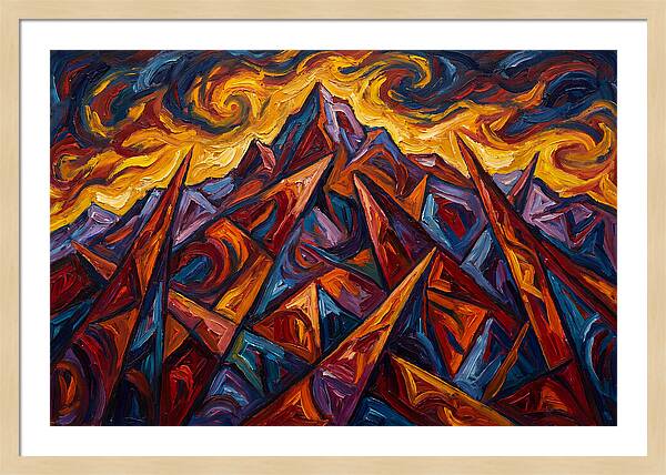 Mountain Peaks In Flames