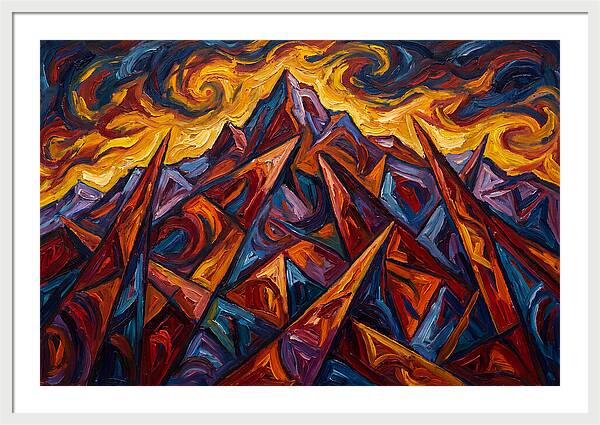 Mountain Peaks In Flames