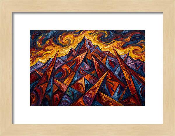 Mountain Peaks In Flames