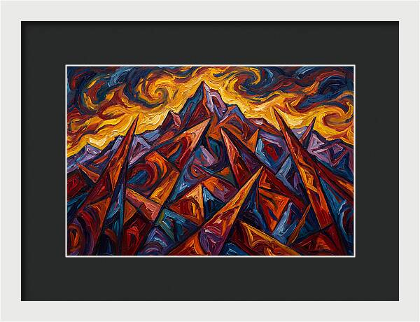 Mountain Peaks In Flames