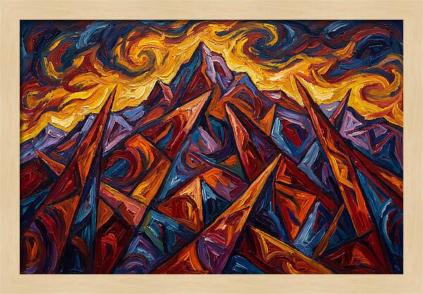 Mountain Peaks In Flames