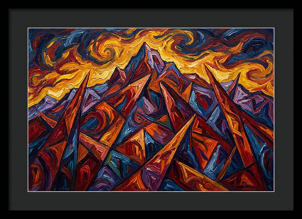 Mountain Peaks In Flames