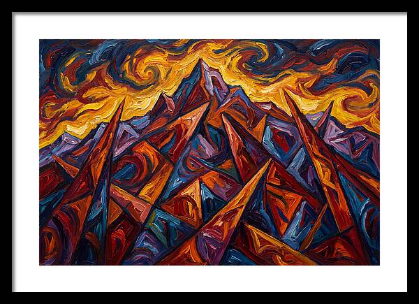 Mountain Peaks In Flames