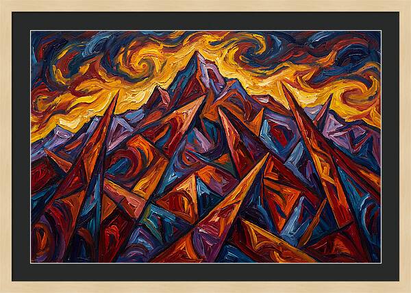 Mountain Peaks In Flames