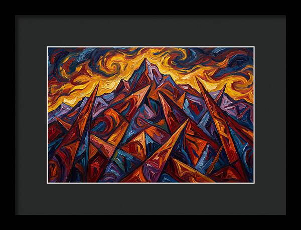 Mountain Peaks In Flames