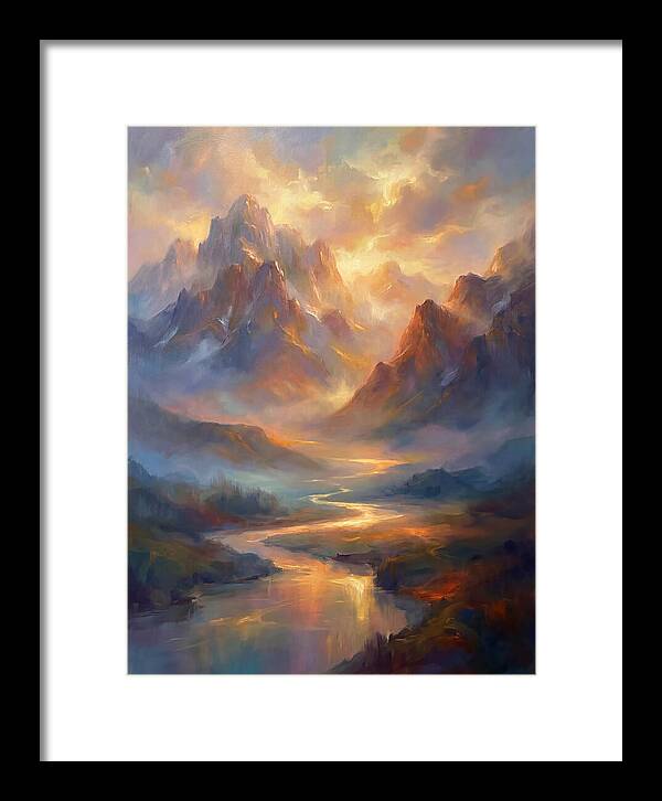 Mountain Range At Dusk