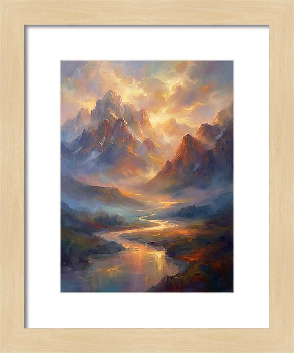 Mountain Range At Dusk