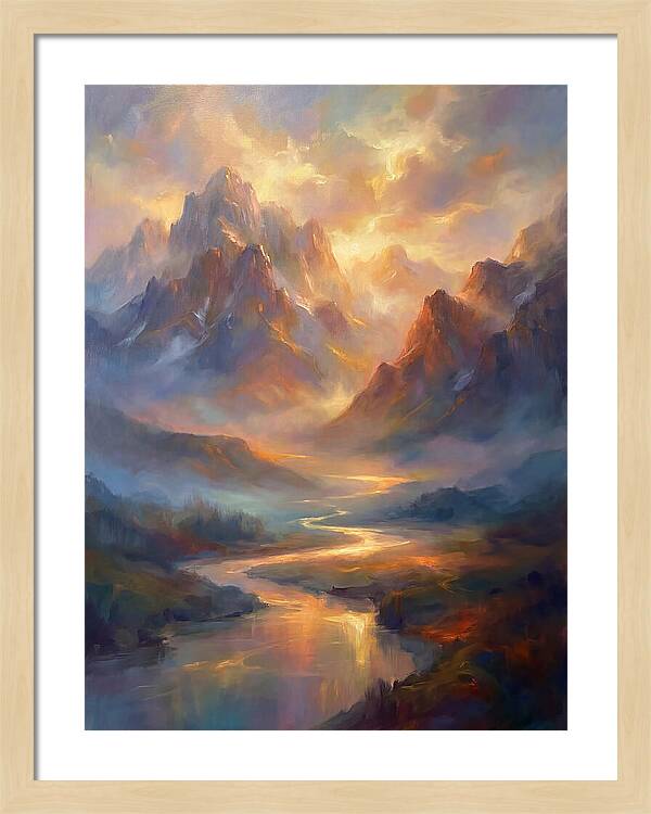 Mountain Range At Dusk