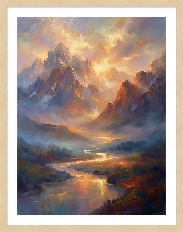 Mountain Range At Dusk