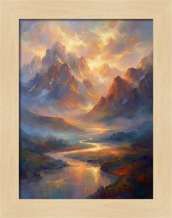 Mountain Range At Dusk