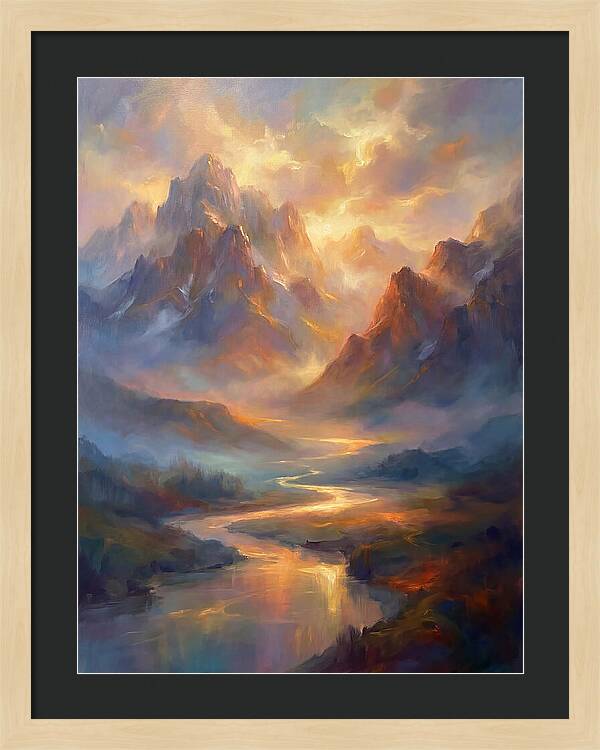 Mountain Range At Dusk