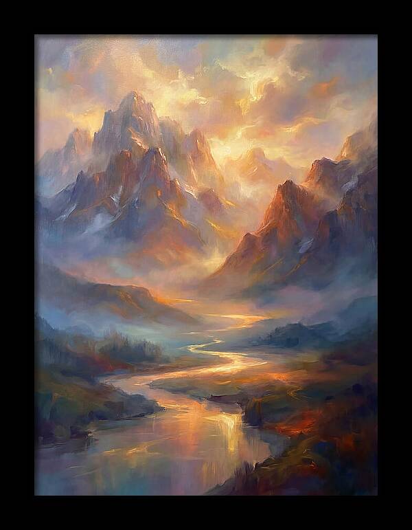 Mountain Range At Dusk