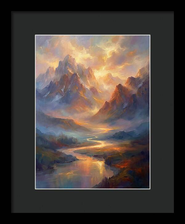Mountain Range At Dusk