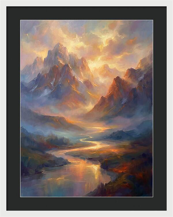 Mountain Range At Dusk