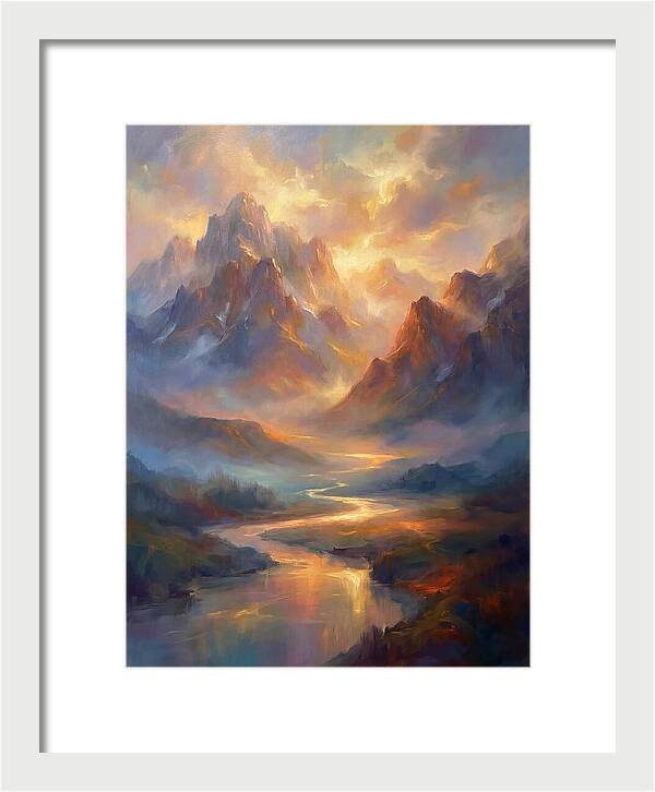 Mountain Range At Dusk