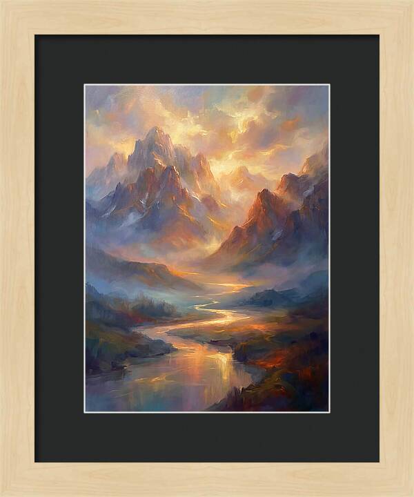 Mountain Range At Dusk