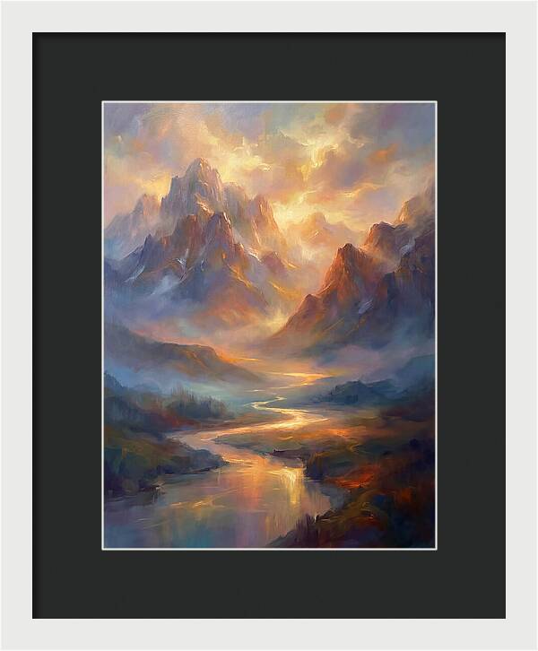 Mountain Range At Dusk