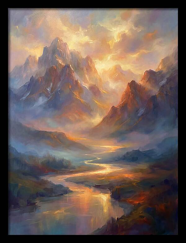Mountain Range At Dusk