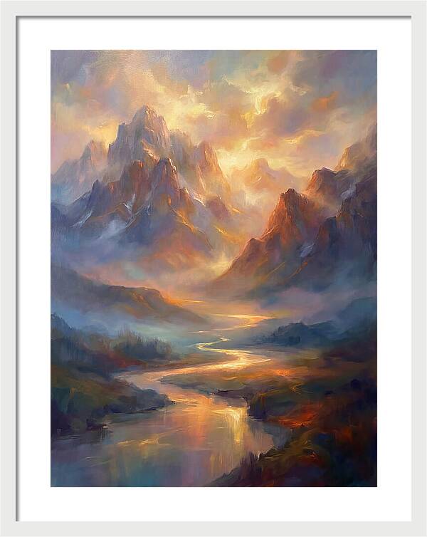 Mountain Range At Dusk
