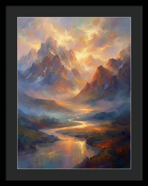 Mountain Range At Dusk