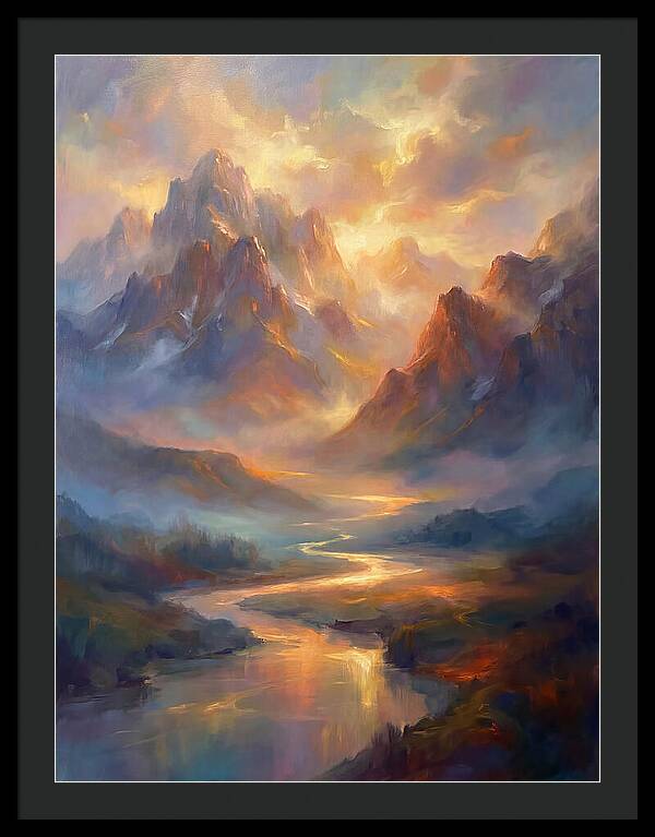 Mountain Range At Dusk