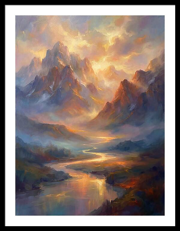 Mountain Range At Dusk