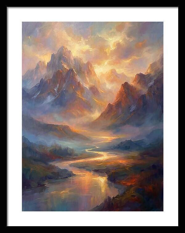 Mountain Range At Dusk