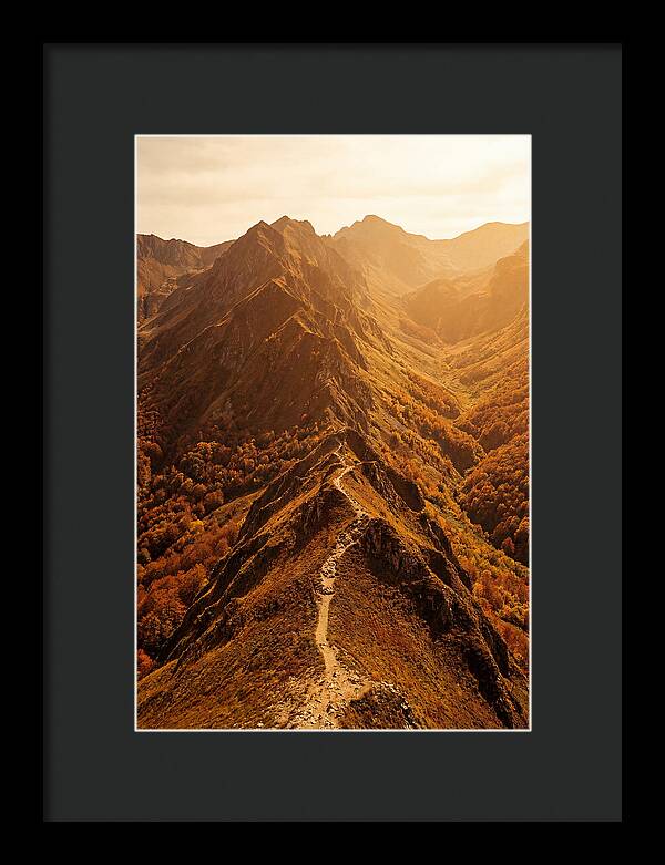 Mountain Ridge Walk In Autumn