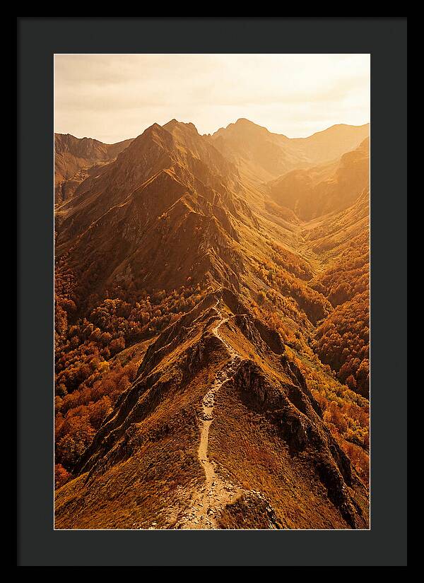 Mountain Ridge Walk In Autumn
