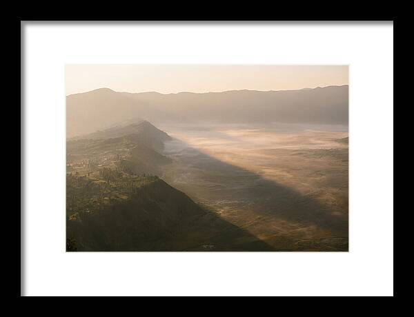 Mountain Shadow Stretching Across Valley