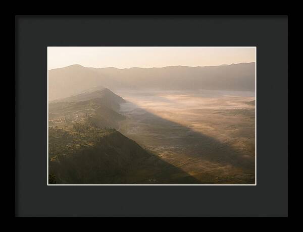 Mountain Shadow Stretching Across Valley