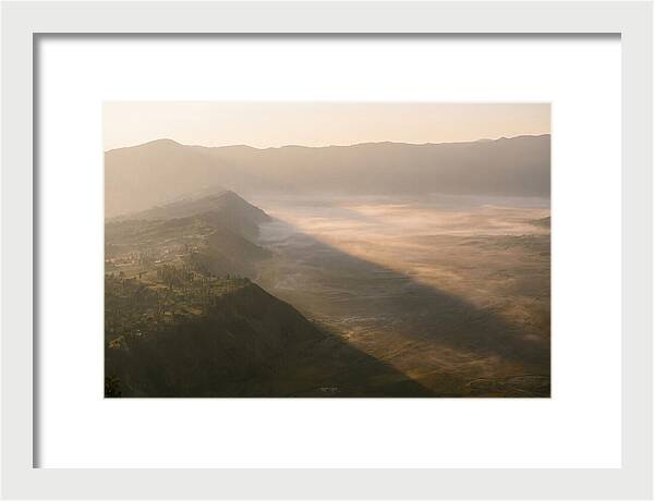 Mountain Shadow Stretching Across Valley