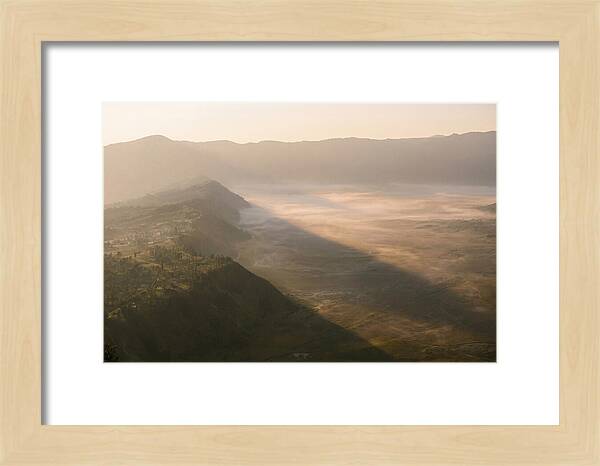 Mountain Shadow Stretching Across Valley