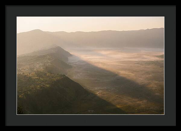 Mountain Shadow Stretching Across Valley