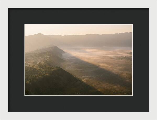 Mountain Shadow Stretching Across Valley